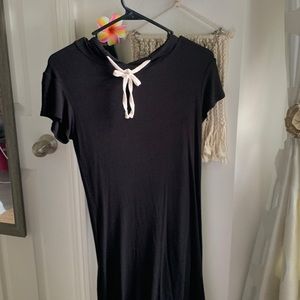BLACK NEVER BEFORE WORN DRESS WITH HOOD
